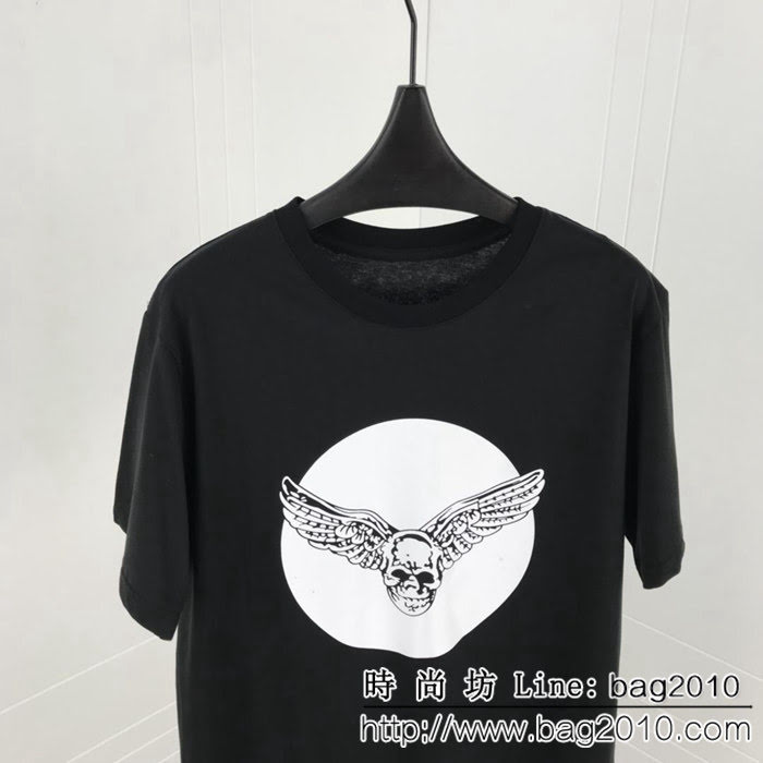 Chrome Hearts克羅心 19ss早春新款 圓形飛鷹骷髏短袖T恤 定制面料 高版本情侶款 ydi2278